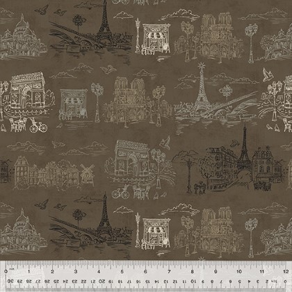 Windham - J'aime Paris - Paris Toile, Chocolate