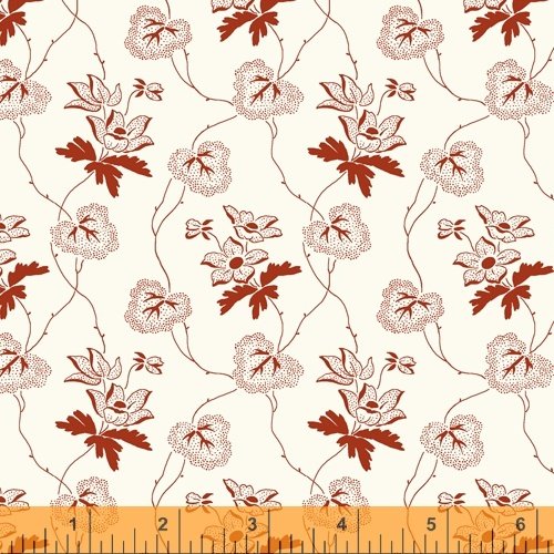 Windham - Scarlett - Trailing Vine, Red/Cream