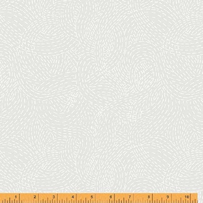 Windham Fabrics - Crystal - Stitched Waves, White on White