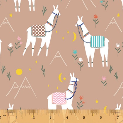 Windham Fabrics - Cubby Bear Flannel - Llama Field, Craft