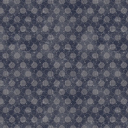 Windham Fabrics - Faded Indigo - Circle Vignette, Raw Denim