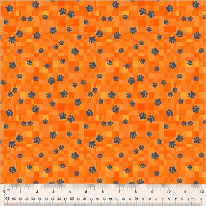 Windham Fabrics - Fur-ever Friends - Trail Home, Orange