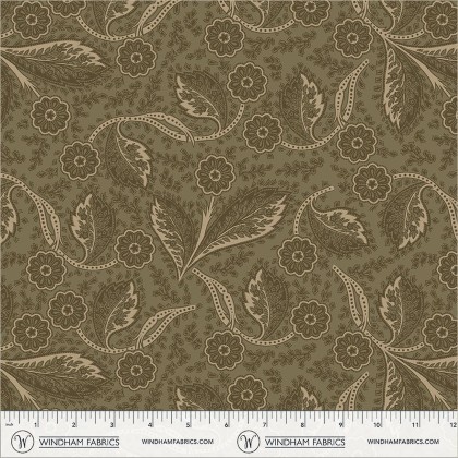 Windham Fabrics - Heirloom - Heritage Stitch, Boreal Green