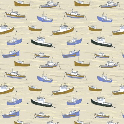 Windham Fabrics - Rocky Coast - Bonnie Boats, Pearl