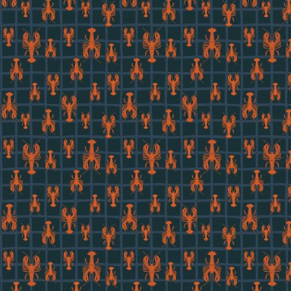 Windham Fabrics - Rocky Coast - Daily Catch, Navy