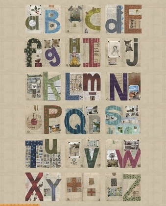 Windham Fabrics - Studio Alphabet - 54' x 45' Alphabet Panel, Multi