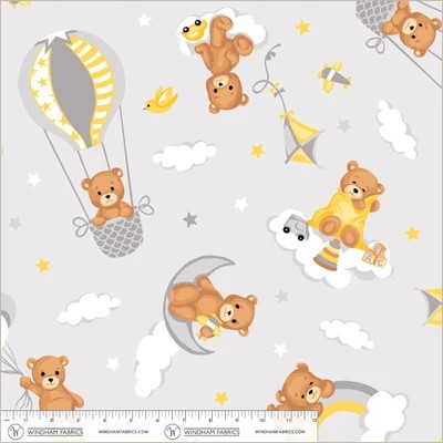 Windham Fabrics - Winter Fleece Print - Dreamland, Cloud