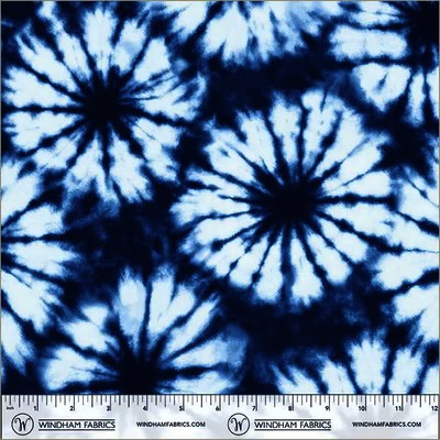Windham Fabrics - Winter Fleece Print - Shibori, Navy