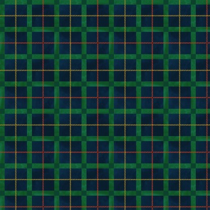 Windham Fabrics - Winter Wonder - Festive Plaid, Navy