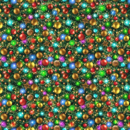 Windham Fabrics - Winter Wonder - Lights & Decor, Pine