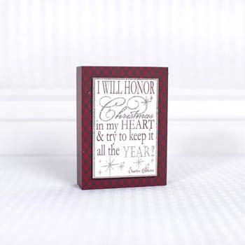 Wood Brick Sign - I Will Honor