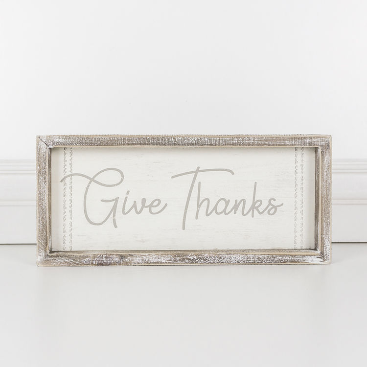 Wood Frame Sign - Give Thanks