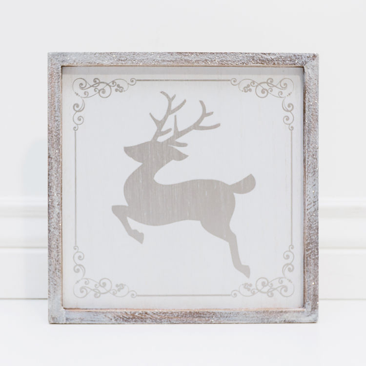 Wood Sign - Leaping Deer