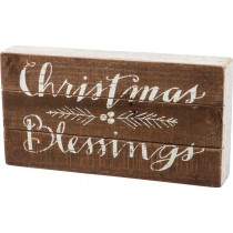 Wood Slate Sign - Christmas Blessings