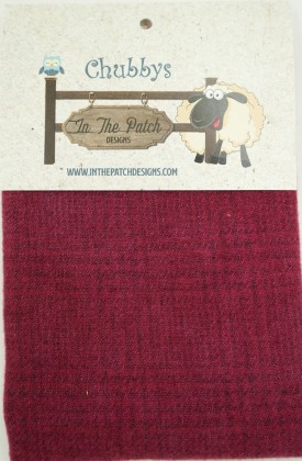 Wool Chubbys - Cranberry - 16' Square on Plaid