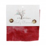Wooly Charms - Red - 5' Squares