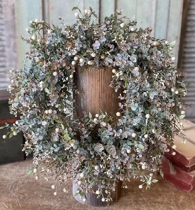 Wreath - Foggy Morn 20', Cream