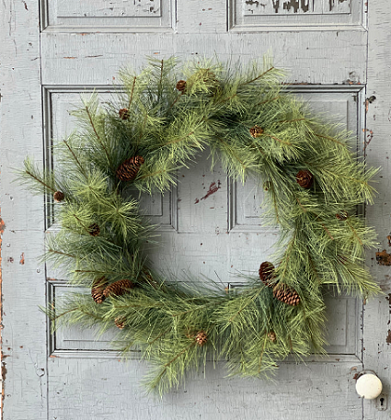 Wreath - Northern Soft Pine with Cones 30'