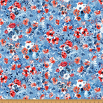 Hoffman California - Red Truck Roadtrip - Patriotic Flowers, Blue