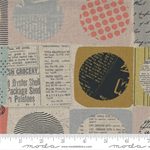 Moda - Linen Mochi - Celestial - Collage Text Focal, Natural