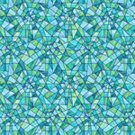Northcott - Risen - Stained Glass, Turquoise
