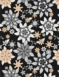 Wilmington Prints - Cottage Reverie - Large Floral, Black