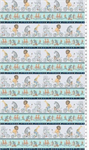 Clothworks - Bike Ride - Pictorial Stripe, Pewter