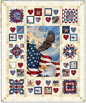 Digital Quilt Top - Stars & Stripes - Panel (Throw/Youth)