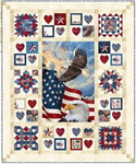 Northcott - Digital Quilt Top - Stars & Stripes - Panel (Throw/Youth)