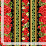Timeless Treasures - Scarlet Beauty - 11^ Stripe, Black