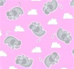 A.E. Nathan - Comfy Flannel Prints - Elephant, Pink