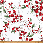 Hoffman California - Christmas Wish - Red Berries, December/Silver