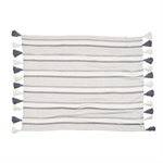 Woven Throw - Navy Stripe