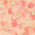 Robert Kaufman - Imperial Collection Honoka - Cherry Blossoms, Peach