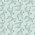 Studio E - Safari Sunrise - Zebra Allover, Aqua