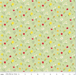 Riley Blake - Covered Bridges in Spring - Spring Flowers, Green