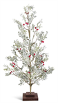 Tree - Powdered Boxwood with Red Berries 29^