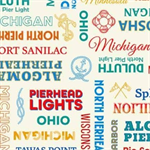 Michael Miller - Starlit Towers - Typographic Tapestry, Cream