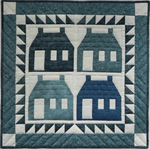 Wall Quilt Pattern - Houses - Size: 22^ X 22^
