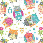 Benartex - Awesome Owls - Allover Owls, White