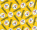 Fabric Traditions - NFL Fleece - Pittsburgh Steelers, Gold