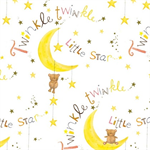 A.E. Nathan - Comfy Flannel Prints - Twinkle Little Star, Yellow/White