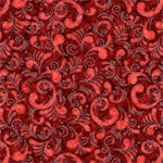 Quilting Treasures - American Country - Scrolls, Red