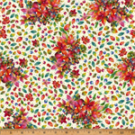 Hoffman California - Yuletide Blooms - Poinsettia Leaves, Cream