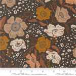 Moda - Linen Mochi - Wellspring - Flora Flourish, Charcoal