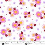 Andover Fabrics - Little Ladies - Petal Parade, White