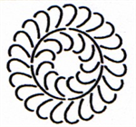 Quilting Stencil - Leaf Circle - 8^ X 8^
