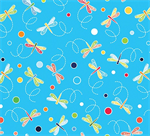 Kanvas Studio - Rainforest Glow - Dragonflies & Dots, Medium Turquoise