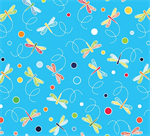Kanvas Studio - Rainforest Glow - Dragonflies & Dots, Medium Turquoise