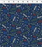 Clothworks - Tee Time! - Words, Navy